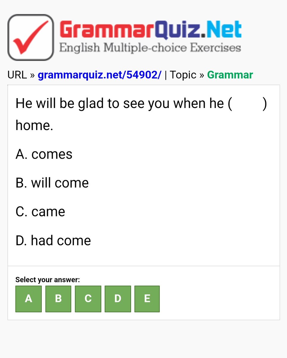 What is the correct answer? grammarquiz.net/54902/ #englishgrammarexercise #englishclub #quizoftheday #englishcourse #englishlanguage #easyenglish #toefl #toeic #ielts