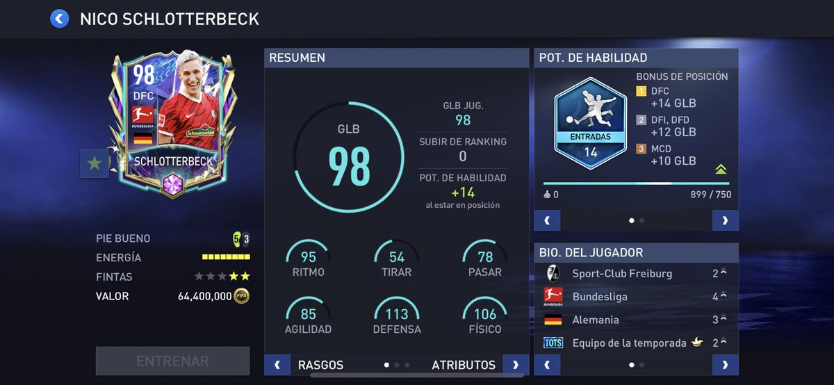 _jf14_'s tweet photo. Gente recomiendan este central? (Es para acompañar a Lucas Hernández) Y si alguien tiene stats me las podría pasar de favor, se agradece RT @tutiofifa @AdrianAgero5 @SatoCampos2 https://t.co/RXxYcYZJ1g