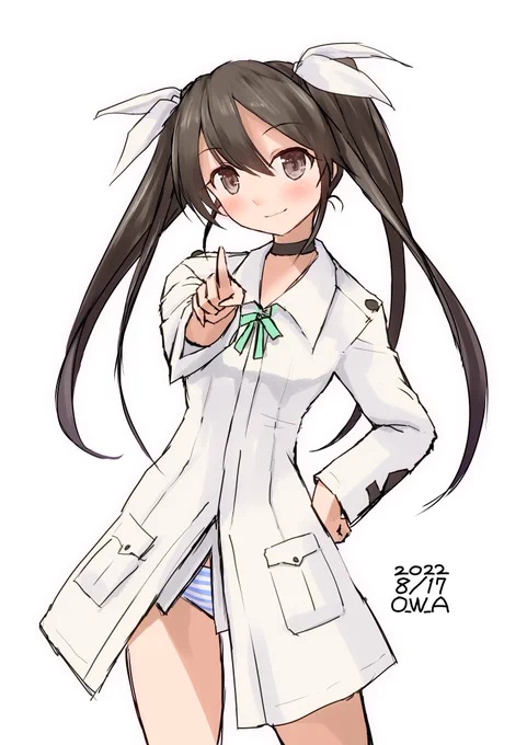 ルッキーニのコスプレをする利根姉さん#艦これ版深夜の真剣お絵描き60分一本勝負#艦これ版真剣お絵描き60分一本勝負_20220817 