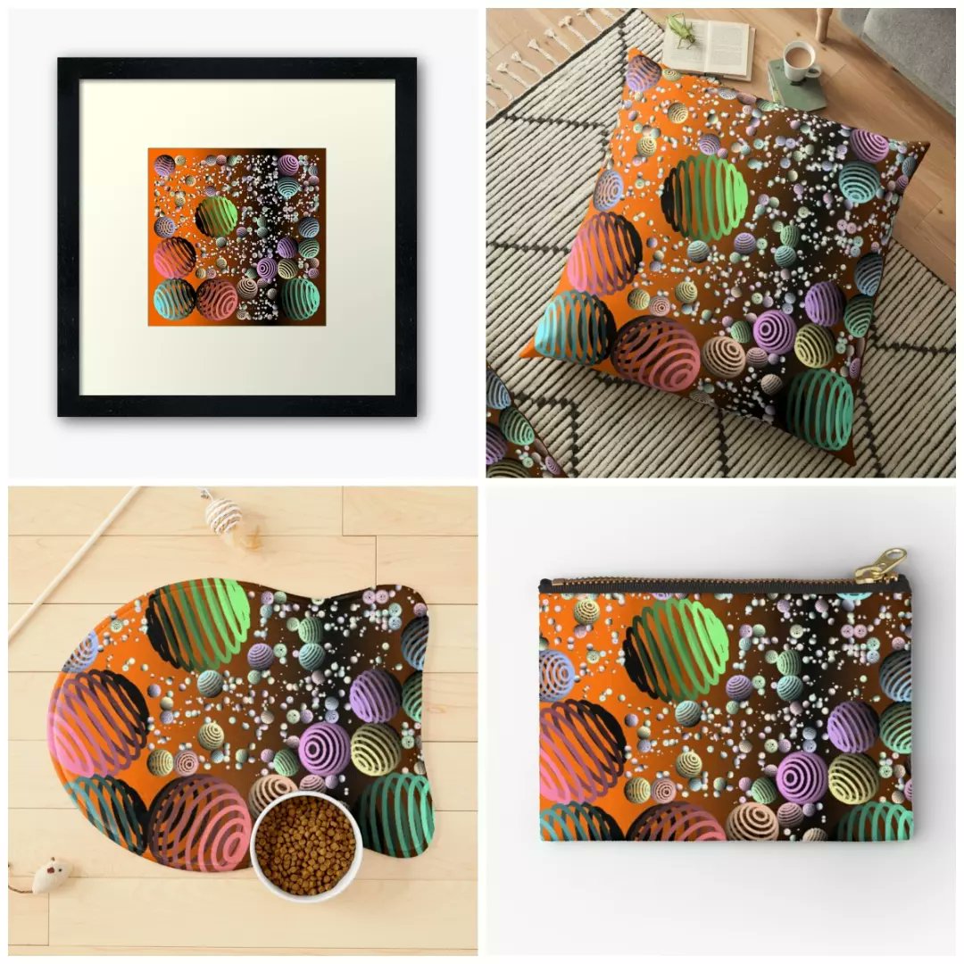 bailamor1's tweet photo. Flying balls
Design available in my #redbubble shop. Wall #art, #decoration and more products!
https://t.co/4aNW5UNTPc
#homedecor #homedecoration #fraktalkunst #artegenerativo #generativeart #decorationidea #fractalart #fractaldesign #flyingballs #flyingspheres #3ddesign #3d https://t.co/ig8aZe2ah2