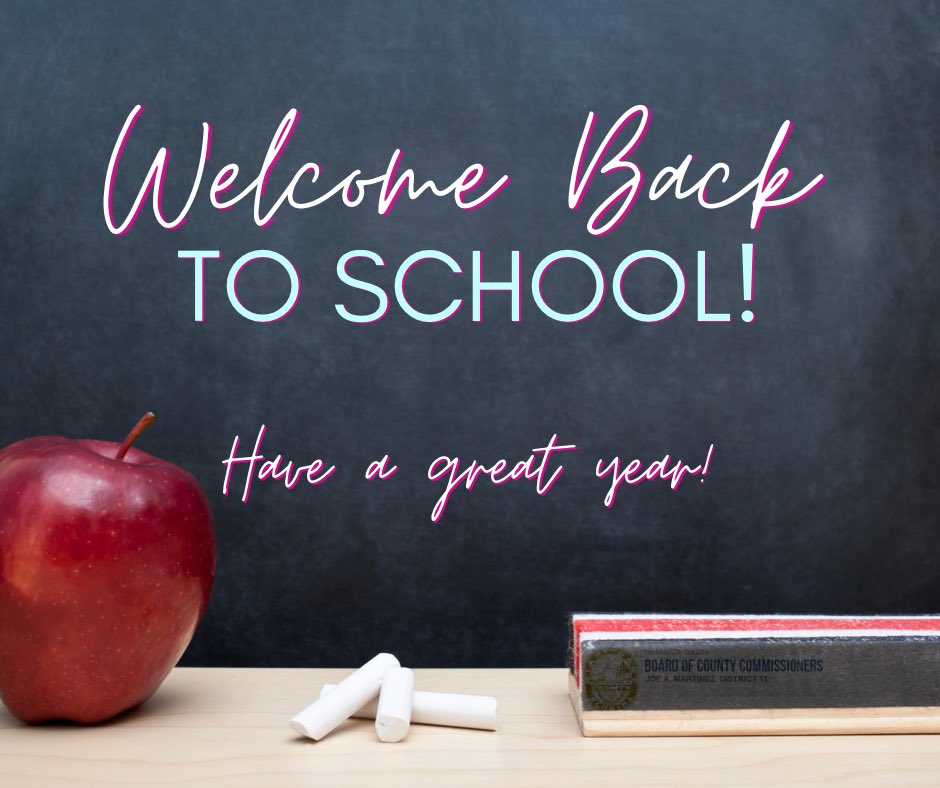 On behalf of the #District11Family, we would like to wish everyone a wonderful 2022-2023 School Year! A big thank you to all the teachers who are committed to educating the future leaders of our great Nation. #BackToSchool #MiamiDadeCounty