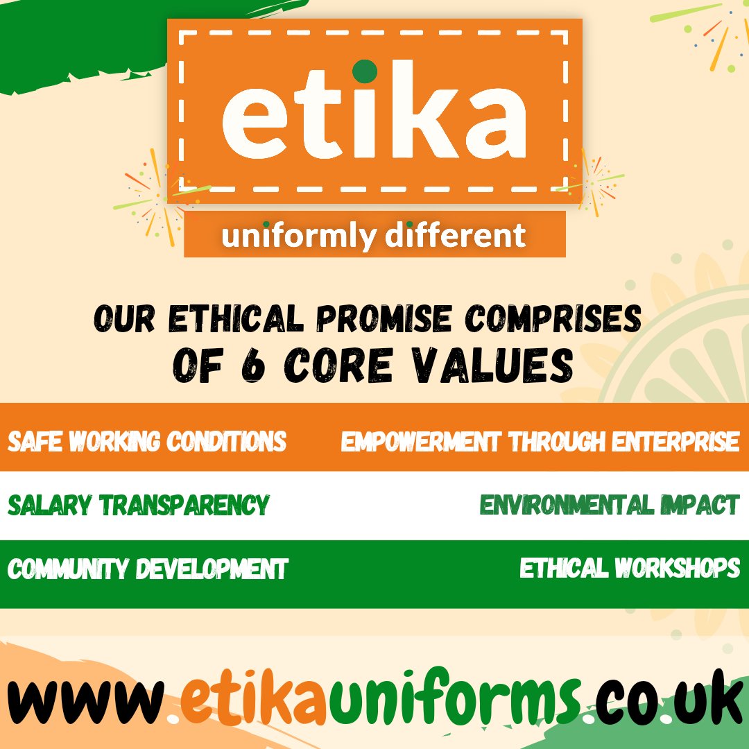 etikaUniforms's tweet photo. At etika we pride ourselves on our ethics, making changes in our industry and supporting the people around us.

For more Information on our 6 core values visit: https://t.co/laBhSN6qUU

#ethical #etika #schooluniform #primaryschool #retail #ethicalfashion #ethicalclothing https://t.co/VOblde19vz