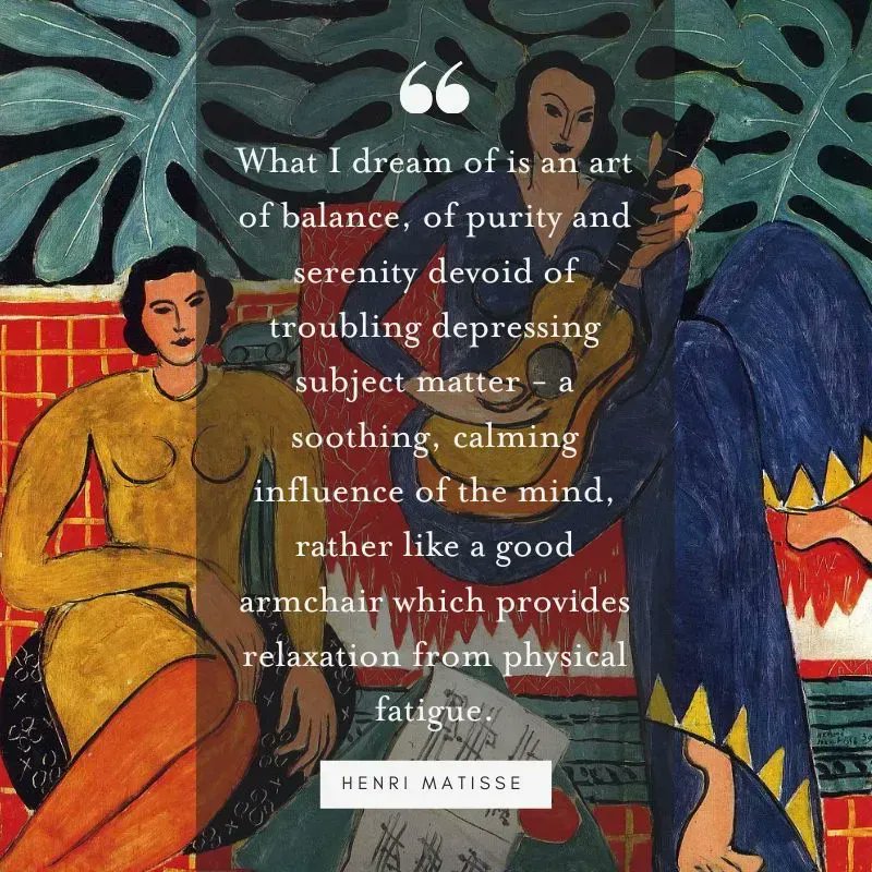 monalovesgustav's tweet photo. Words of Wisdom brought to you by #HenriMatisse this Wednesday. What's Your ArtDNA®? Take the Quiz at https://t.co/6NLYy10Olg and tag us @monalovesgustav 
 #MLG #ArtDNA #Artoftheday #summer #wordsofwisdom#Wednesdayvibe #wednesdaythought #art #love #happy #smile #life https://t.co/ZDhcaGJXxT