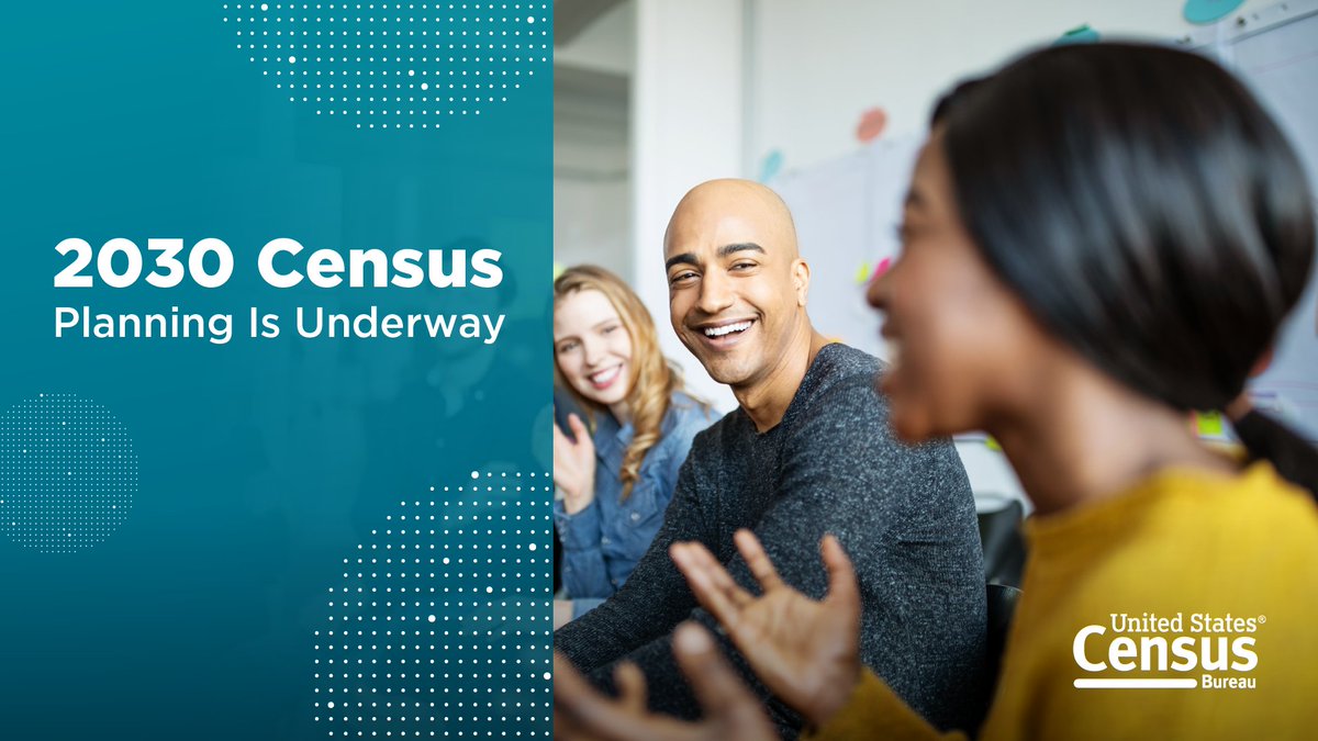Planning for the #2030Census is underway and we are listening to diverse voices – like yours.

Your input will help design a better 2030 Census. Share your ideas with us! Visit: census.gov/2030census

#CensusData