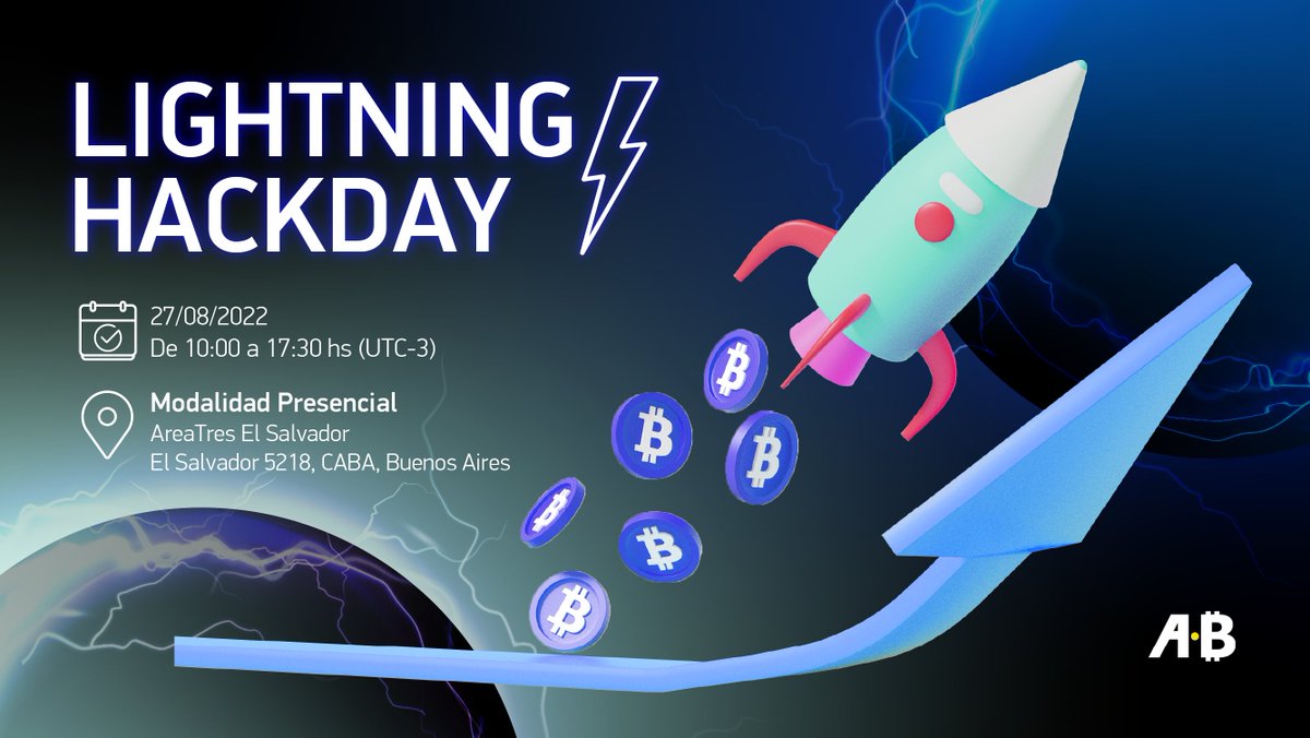 areatres's tweet photo. ¡No te pierdas esta oportunidad!
👩💻⚡ Llega a A3 El Salvador el #LightningHackday de @BitcoinAR, un evento presencial y gratuito para toda la comunidad de lightning network ⚡ https://t.co/MOvuTh6EEB