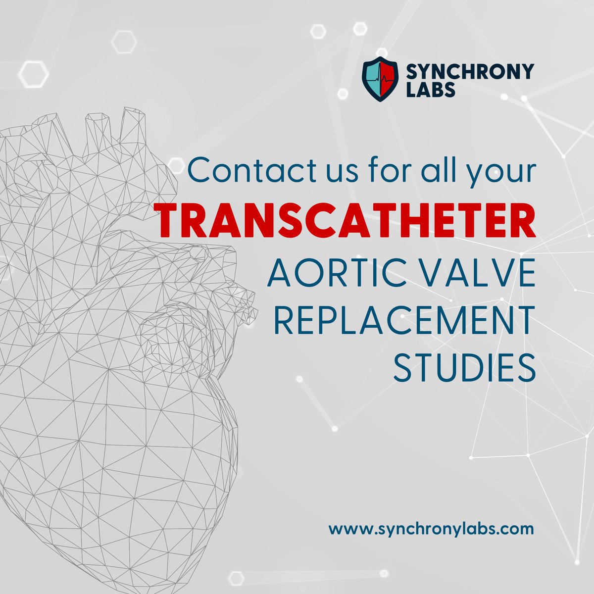 Consult the experts at Synchrony Labs for studies that replicate the real-world use of TAVR devices. With a large focus of our work in cardiovascular and structural heart research, our expertise gives you the edge in expediting your innovations. Contact Synchrony Labs today.
