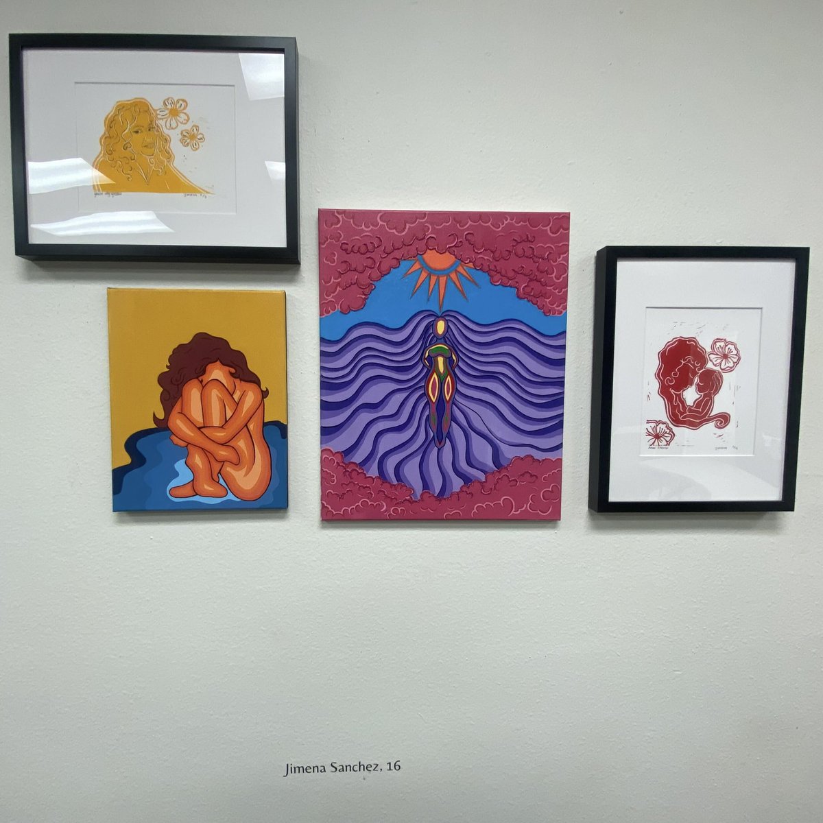 ColorCompton's tweet photo. We’re highlighting one of our youth artists, Jimena Sanchez, from our Spring 2022 In Bloom Internship!

During this program, our interns created their own narratives using various visual art mediums such as painting and print making!

Check out some of Jimena’s work below! https://t.co/WyxhuZI0k0