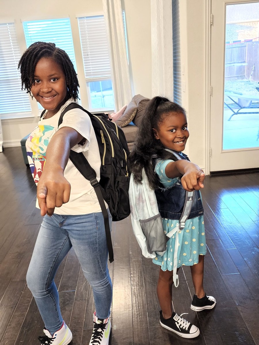 Blended_Harden's tweet photo. The Harden girls 2nd favorite day of the year, after Christmas of course, is the first day of school! Heading to 6th and 2nd grade. @schluterelem @LeoAdamsMS @NorthwestISD #kidsofeducators #NISDFirstDay https://t.co/KUPXKs6Fny