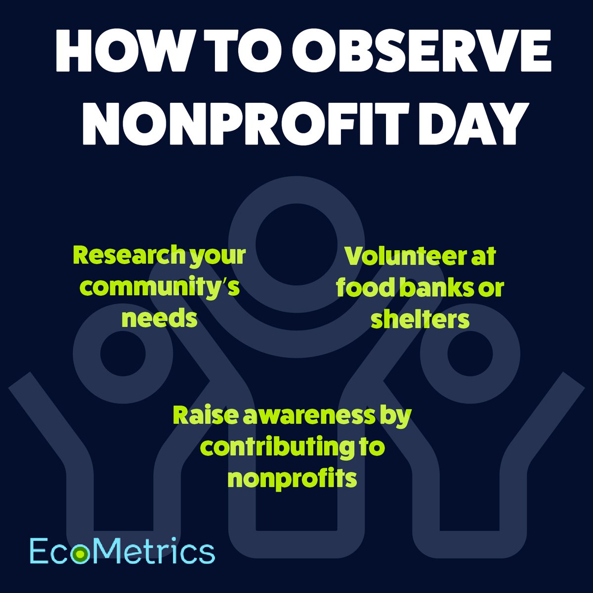 Happy National #NonProfit Day! Today we recognize nonprofit organizations’ ongoing efforts to serve the local community. EcoMetrics loves NP Day because it allows us to recognize those who make a difference in our community, provide jobs &amp; address sensitive issues; <a href="/REF_Restores/">Restore The Earth</a>