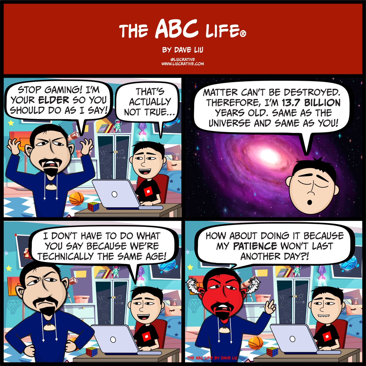 liucrative's tweet photo. When you tell your kid to do as you say because you're their elder...
#age #universe #TheABCLife #AmericanBornChinese #family #mom #cartoons #comics #cartoons #cartoonart #drawing #parenthood #family #parenting #parentingtips #webcomics https://t.co/nj3qzqsABb