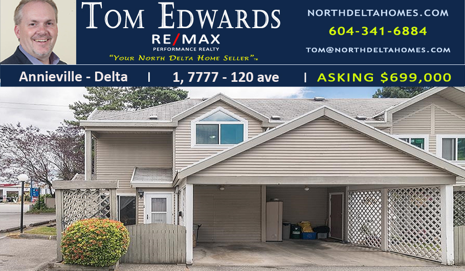 NEWLY LISTED with VIDEO TOUR
Delta, BC
3 Bdrm - 2 Bth / 1278 sq. ft.
Quiet complex - Well-managed - Corner unit -  storage room - Laminate flooring - Private fenced backyard.