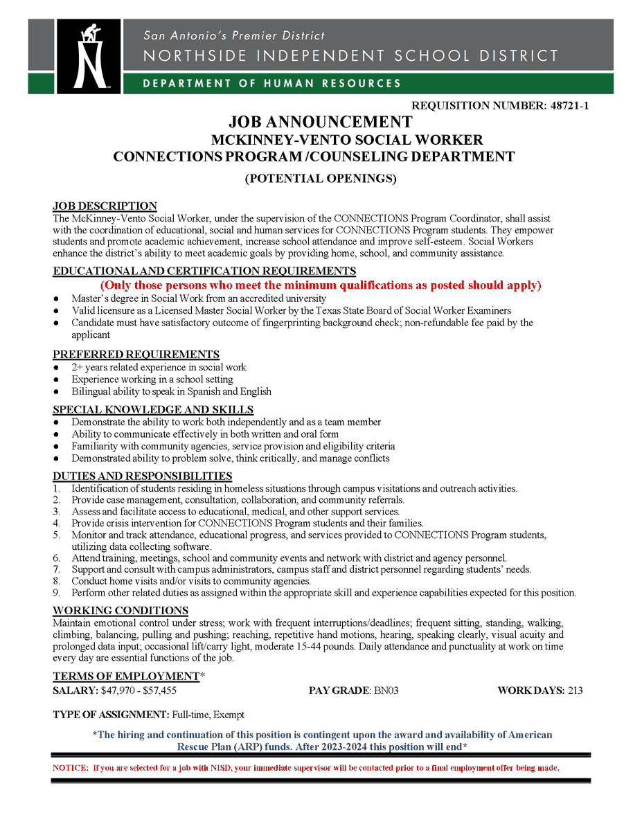 NISDConnections's tweet photo. Check out this opportunity! https://t.co/RKWJBeLFvw