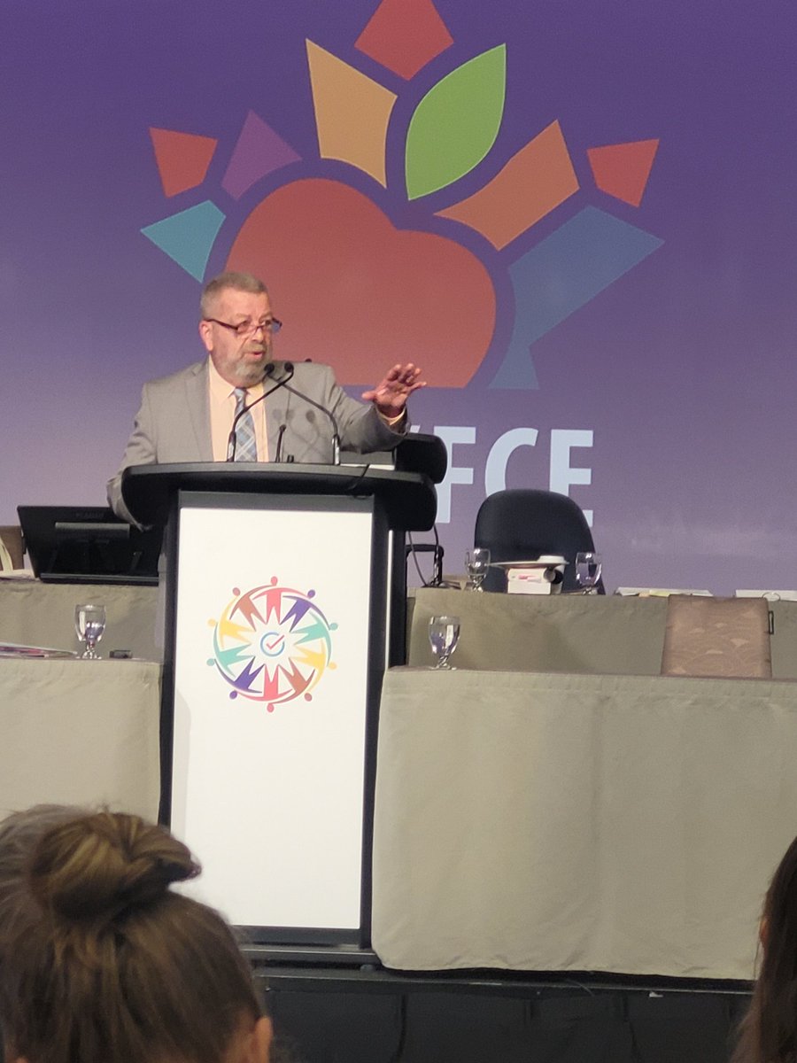 It's Day 3 at #ETFOAM2022 and I timed my morning to start with our guest speaker,  the always inspiring <a href="/CTFFCEpresident/">Clint Johnston</a> Sam Hammond.