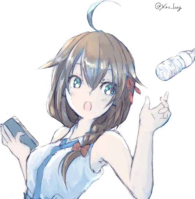 時雨さん。ローソンコラボの服が可愛いです。#艦これ版深夜の真剣お絵描き60分一本勝負#艦これ版真剣お絵描き60分一本勝負_20220817 