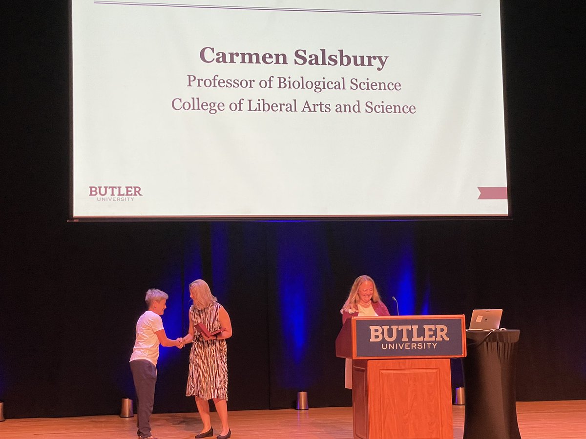 ButlerUlas's tweet image. Congratulations to Dr. Carmen Salsbury in being named a Distinguished Faculty member. Great to see!