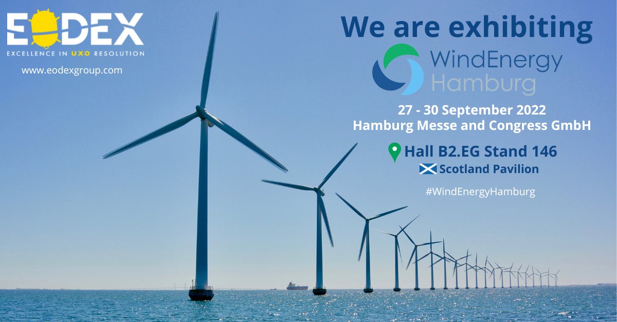 EODEXGROUP's tweet photo. @EODEXGROUP is looking forward to exhibiting at @WindenergyHH from 27 - 30 September. We will be at the Scotland Pavilion with @ScotDevInt, hall B2. EG, stand 146. 

🎟️ https://t.co/IUXXiizJNn
💻 https://t.co/w4T3THUEZ9

#WindEnergyHamburg #climatefirst #theidealconnection #EODEX https://t.co/4fjAinLPsC