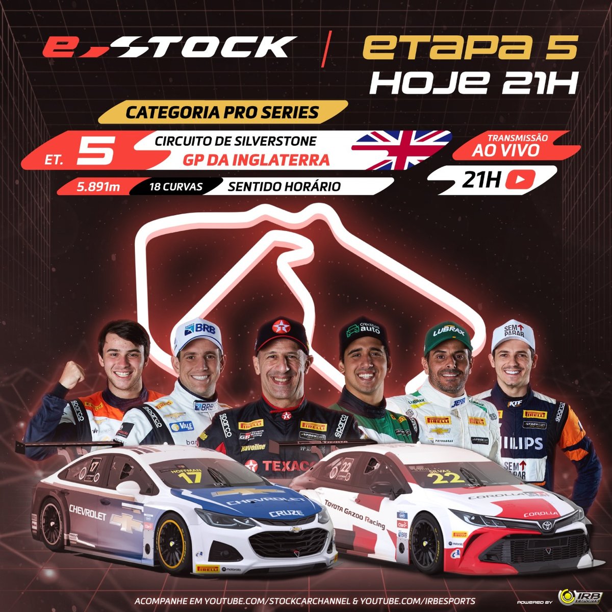 stock_car's tweet photo. Hoje os nossos botas aceleram no plano virtual às 21h!
E-Stock Pro Series em Silverstone com Tony Kanaan, Julio Campos, Lucas Foresti, Felipe Baptista, Gui Salas, Gaetano Di Mauro e muitos outros!
O link estará na bio! Não perca!
#EStock https://t.co/1OdSMb3A1t