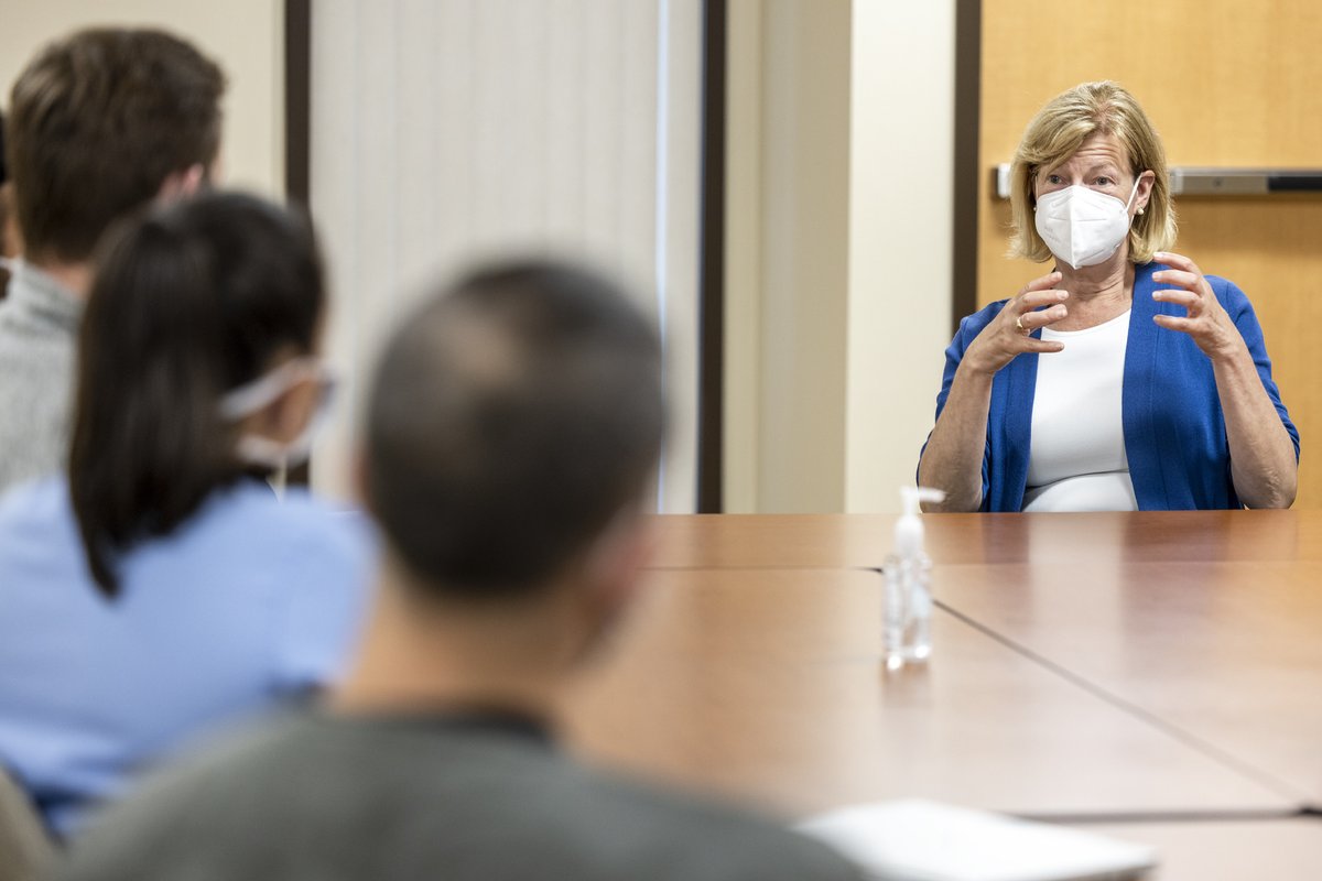 mfldclinic's tweet photo. Yesterday we welcomed @SenatorBaldwin to discuss physician training in rural communities, the health care workforce, #mentalhealth, #COVID-19 and many other topics. Thank you Sen. Baldwin for visiting with us and discussing these important issues. https://t.co/LwUcSiZA7V