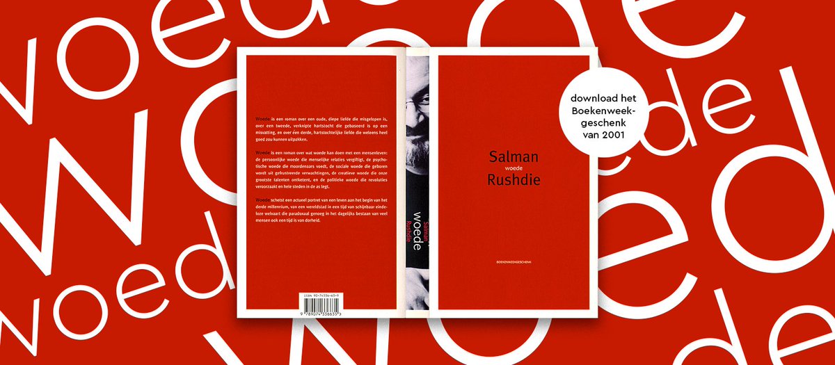 cpnb's tweet photo. 'Woede' het is de titel van het Boekenweekgeschenk van Salman Rushdie uit 2001. Na de aanslag op zijn leven vorige week overheersen zowel woede als een gevoel van machteloosheid. 1/3 https://t.co/sDkSw1fvGo