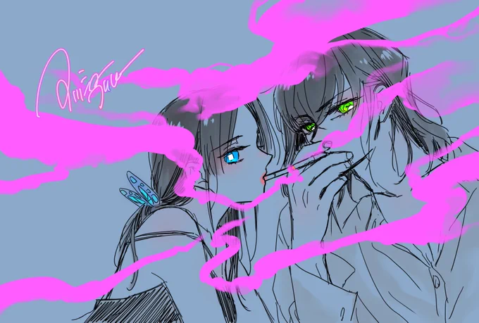 元絵→途中絵→完成元々やりたかった色からだいぶ離れたんだが? 