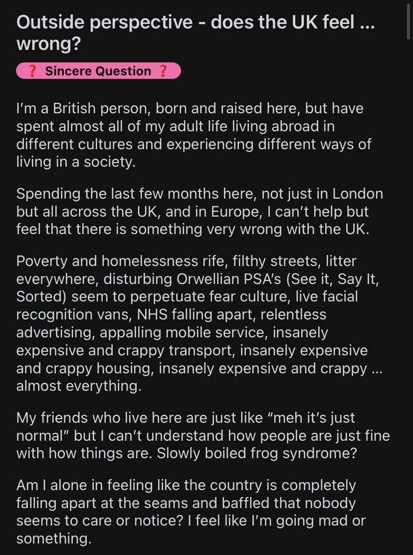 This is FASCINATING! Perspective from someone just back in the UK.
