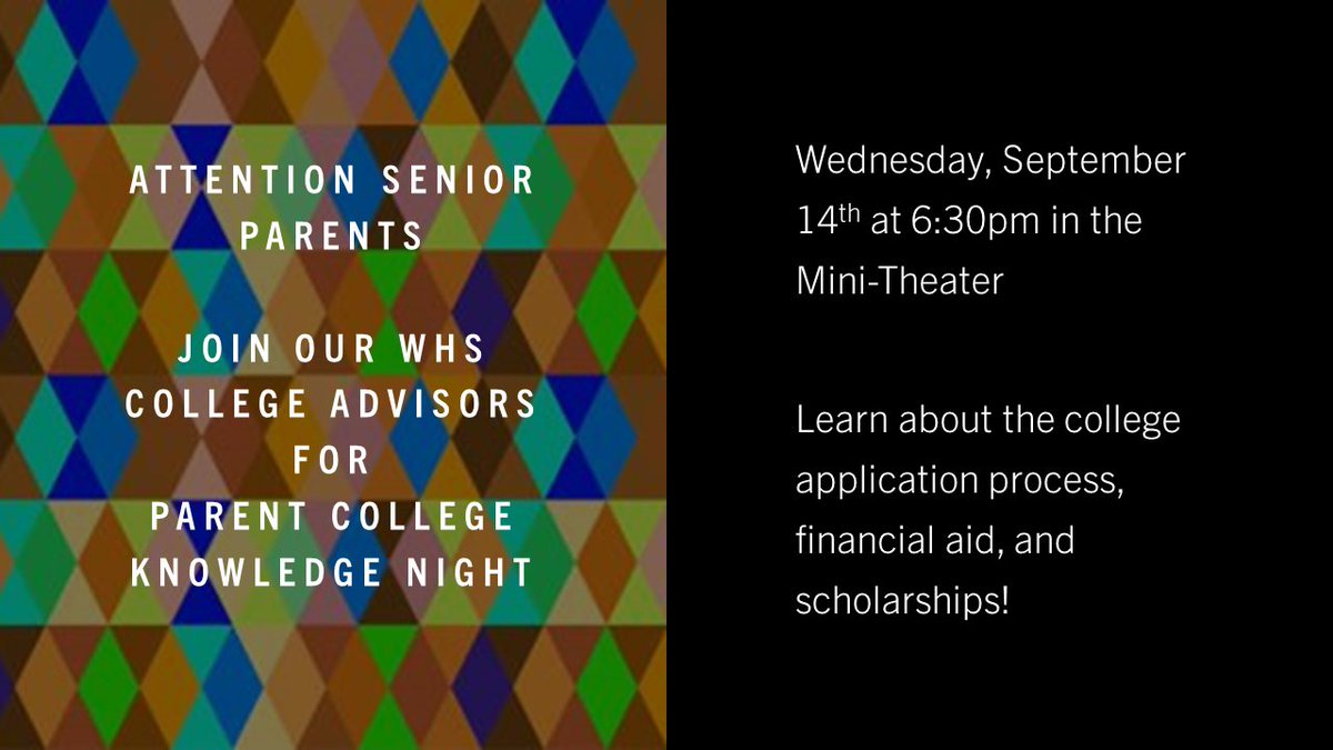 Westside High School College Center tweet media