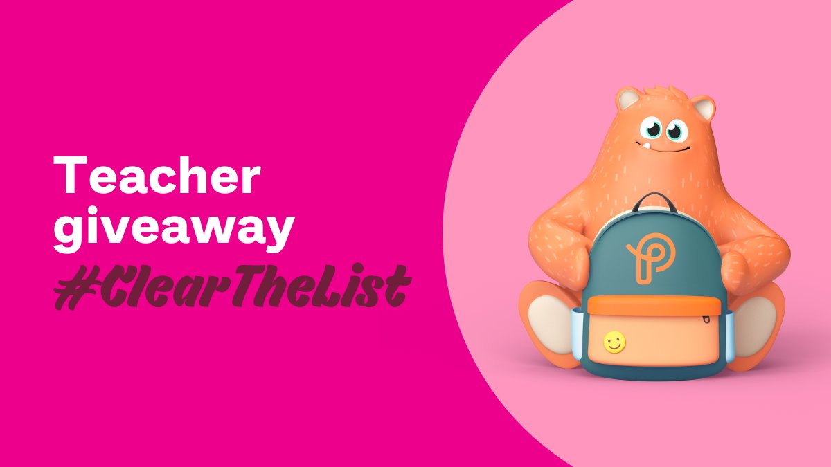 🎉 #ClearTheList #GIVEAWAY 🎉 
We're giving 3 #Teachers a chance to win a $50 Amazon e-gift card to help #clearthelist this school year. Here's how to enter:

🌟 Follow <a href="/ProdigyGame/">Prodigy Education</a>
🌟 Like &amp; RT this post 
🌟 Tag at least one #teacher friend in the comments
Contest ends Aug 21👇