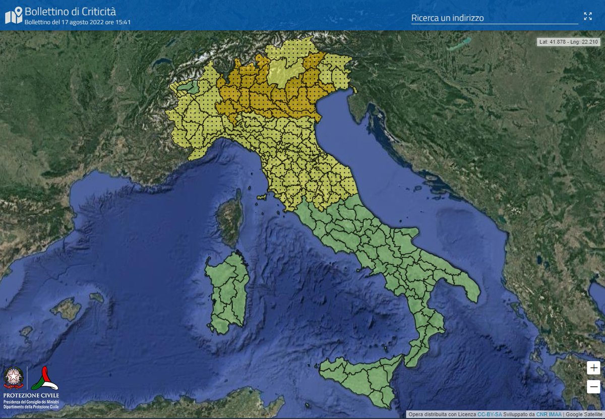 🟠🔔 #AllertaARANCIONE, giovedì #18agosto, in Lombardia e Veneto. 
🔔🟡 #AllertaGIALLA in 9 regioni.
In arrivo temporali al Centro-Nord. Leggi l'avviso di condizioni meteo avverse del #17agosto 👉 bit.ly/Avvisometeo17a… 
#protezionecivile