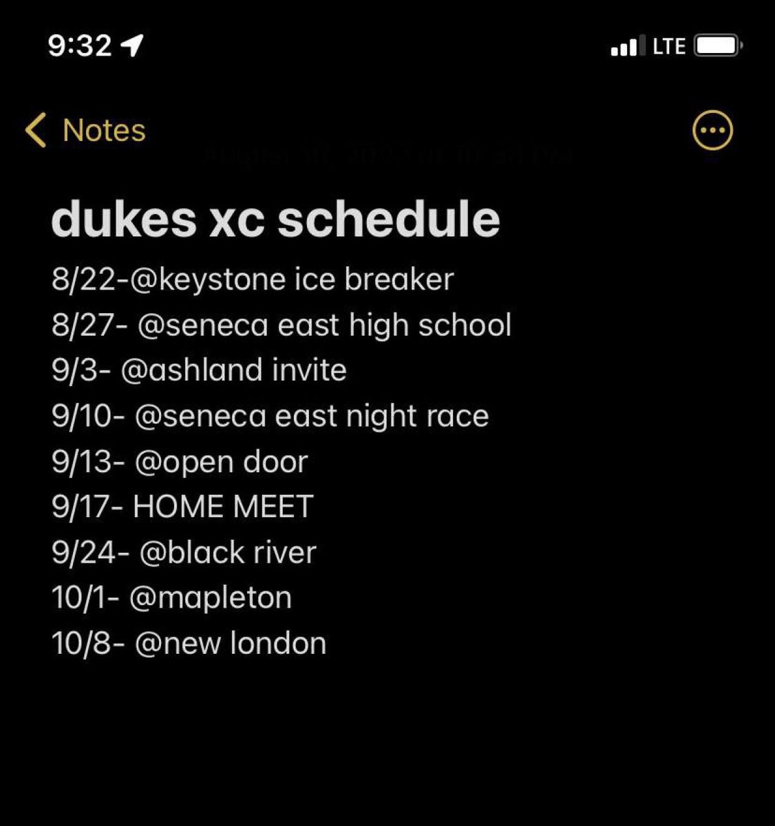 This is your Wellington dukes XC schedule! Let’s all go out and cheer them on at their meets!🏃‍♀️🏃‍♂️ Good luck!!