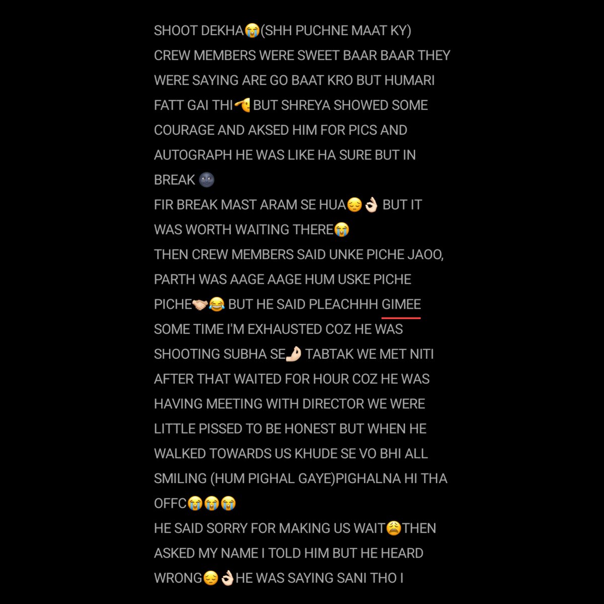 EliteAloo's tweet photo. FINALLY MET THE LOML,
IT STILL FEELS LIKE DREAM WHICH I NEVER WANT TO WAKE UP FR🥺 IT WAS NOT A CAKE WALK TO MEET HIM,SO MANY FAILED ATTEMPTS BUT IT WAS WORTH IT 
I LITERALLY DON'T HAVE WORD'S TO TELL HOW HAPPY I'M, CAN'T EVEN FRAME PROPER SENTENCE SO BEAR IT😭#parthsamthaan https://t.co/SZGaJSSqjg