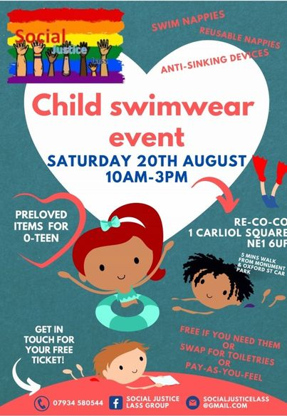 Don't forget our Maternity clothing event this Saturday, there will also be swimwear for all ages,baby equipment &amp; selection of baby clothes.Take it if you need it,swap for some toiletries or pay-as-you-feel.5 min walk the Monument Just turn up on the day!
#teamsocialjusticelass