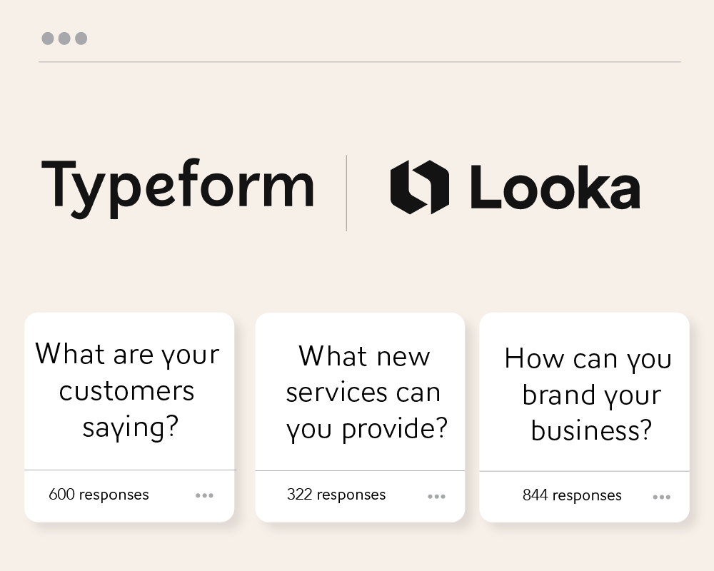 Looka partners with Typeform to help advance digital conversational experiences for entrepreneurs globally.