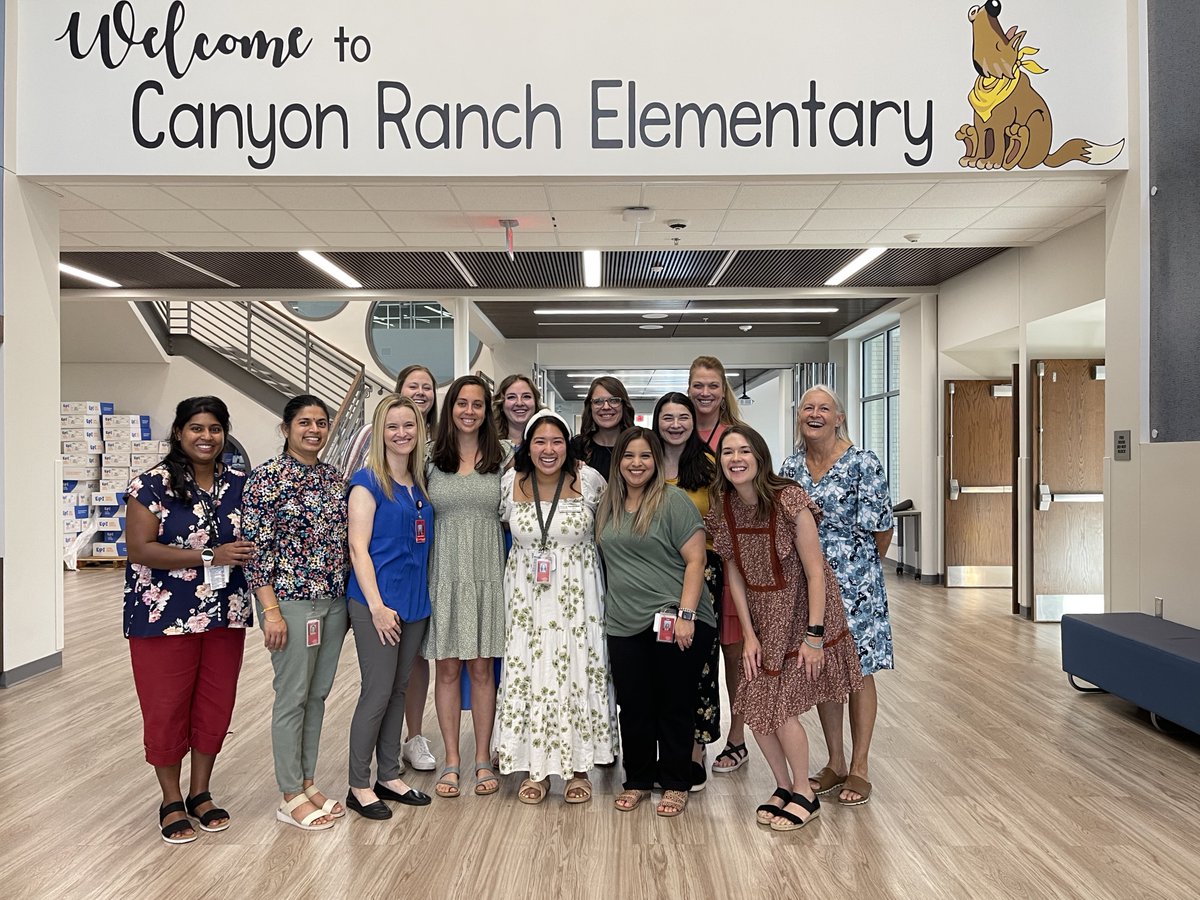 misssamrivera's tweet photo. Happy first day of school!! Excited to begin this year with an incredible specialists team!! #cisd1stday22 https://t.co/KTzdCHXTMf