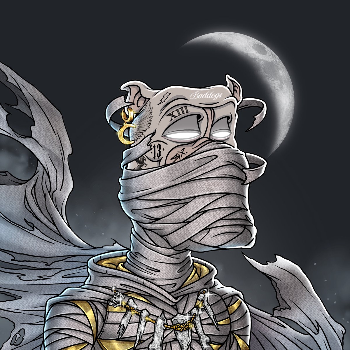 BadDogsCompany's tweet photo. BDC#268

The real Moon Knight 🌙

Join Discord to see more!

Genesis collection of just 888 before the generative one of 4000

#BadDogsCompany #BDCO #NFT #NFTCommunity #Nftarts #NFTartist #nftartists #nftart #nftcollectors #NFTcollectibles https://t.co/9G6msSFRTP