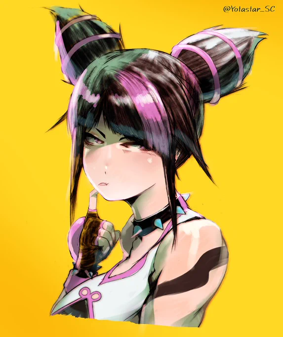 ふくれっ面ジュリちゃん。#StreetFighterVI #JuriHan #格ゲーキャラ描こうぜ 