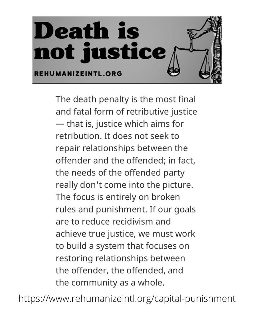 RehumanizeBoise's tweet photo. Let’s talk about capital punishment: 

For more information, visit https://t.co/6vH4Bb6rLa https://t.co/4A65XGixcc
