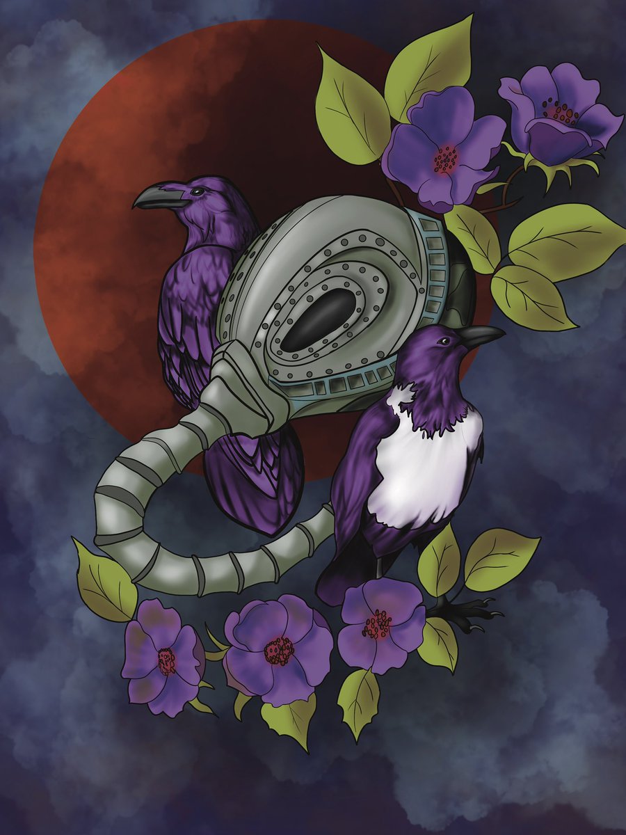 FaithxCreate's tweet photo. Got inspired by The Sandman, actually quite satisfied with the result #TheSandman #TheSandmanNetflix #digitalart #raven #fanart #NeilGaiman https://t.co/484FcMhhdN