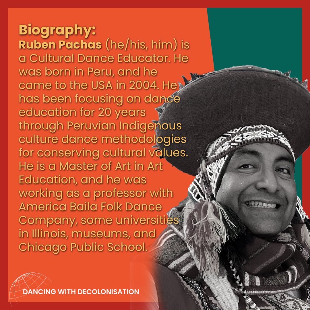 Introducing our last speaker ahead of tomorrow - Ruben Pachas! Catch our 3 presentations tomorrow by registering at the link in bio🔗

THURSDAY 18TH AUGUST
12:00PM - 4:35PM GMT+1

#dancingwithdecolonisation #decolonise #decolonize #dance #conference #globaldanceconference