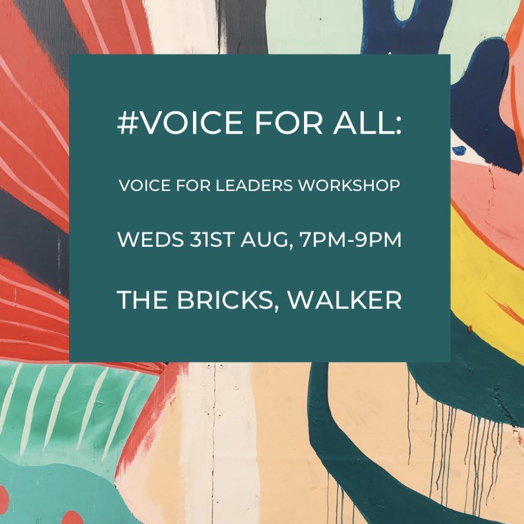 WORKSHOP ANNOUNCEMENT pls RT📣
Voice for Leaders is for anyone who leads a room and wants to know more about safe &amp; effective voice practices. Warmup, games, Q&amp;A. Read more &amp; book here: eventbrite.com/e/voiceforall-…

#voiceforall #voice #workshops #director #facilitator #newcastle #CPD