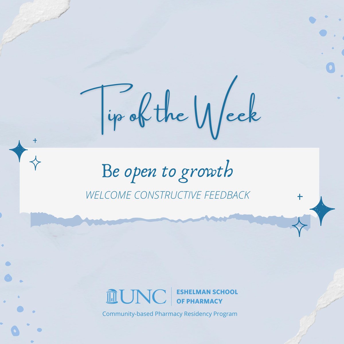 UNC_CPRP's tweet photo. #tipoftheweek Welcome constructive feedback. Listen openly and focus on understanding what is said. Be receptive to new ideas and different opinions; reflect on them and decide how to proceed. Ask questions to clarify and follow up. https://t.co/nkzmhYoDoe