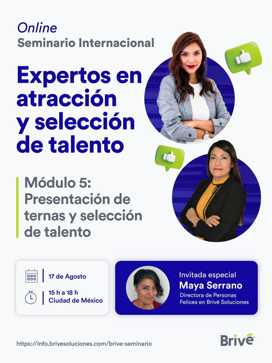 BriveOficial's tweet photo. Hoy, aprende a integrar los resultados de diagnóstico de potencial para conformar ternas.
✅ Inscríbete ahora sin costo: https://t.co/ba3DqP5VaQ 
📆 Miércoles 17 de agosto
🕛 15:00 h - 17:00 h (Ciudad de México)

#rrhh #recursoshumanos #capitalhumano https://t.co/7hrDdHe23w
