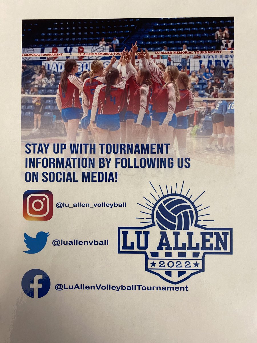 Friday we kick off the 19th annual Lu Allen Memorial Tournament. Follow the tournament on any of our social media sites. #LBVB 🏐