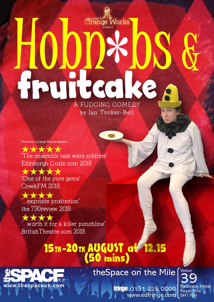 Hobnobs is going well!  You've three more chances to catch it at the #EdFringe22 - today we had this lovely response:

"I laughed so much I was glad I was wearing a Tena"

🤣