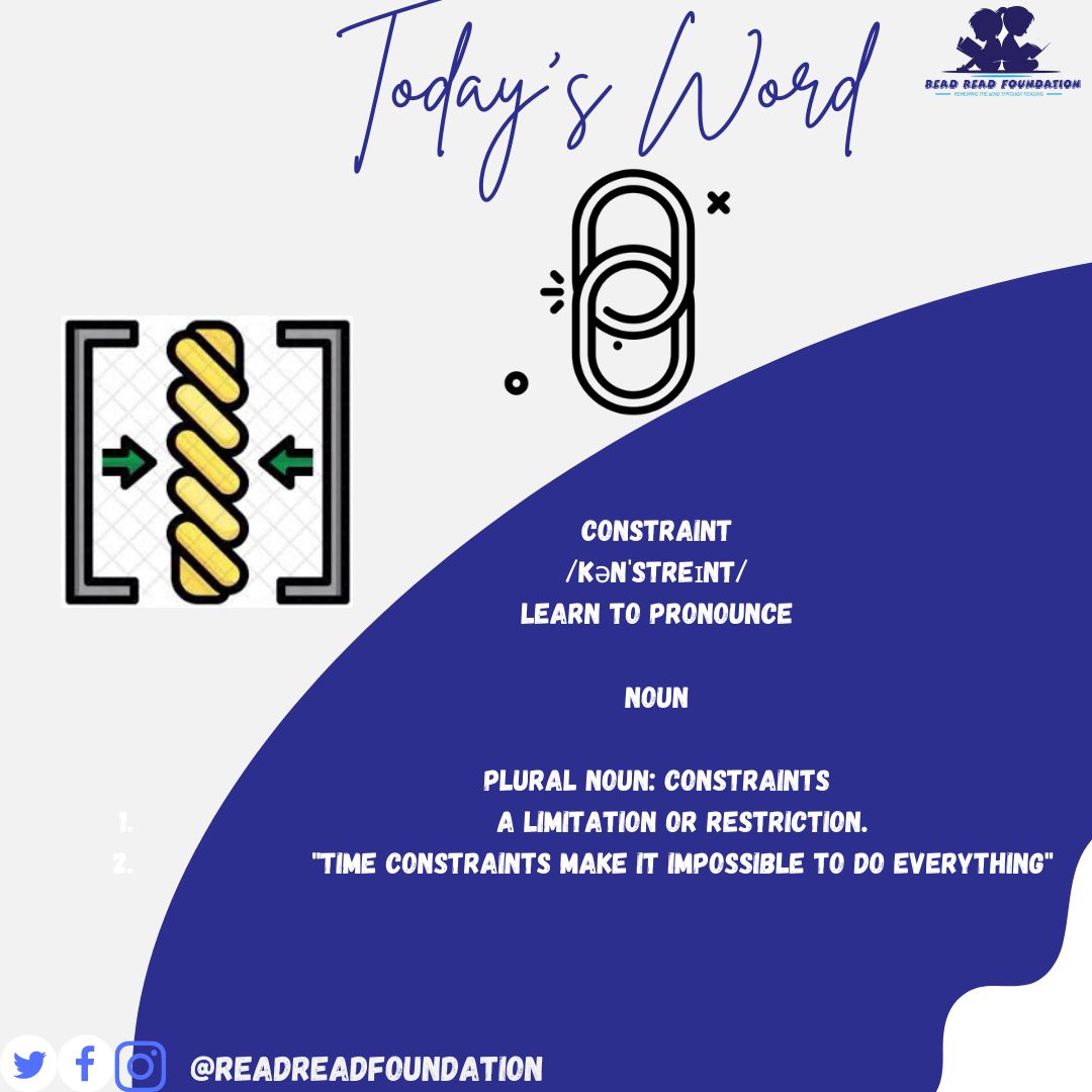 LTRfoundation's tweet photo. constraint
/kənˈstreɪnt/
Learn to pronounce
noun
plural noun: constraints
a limitation or restriction.
"time constraints make it impossible to do everything"
#constraint #constrainttherapy #constraintledapproach https://t.co/kHzyUjYSe3