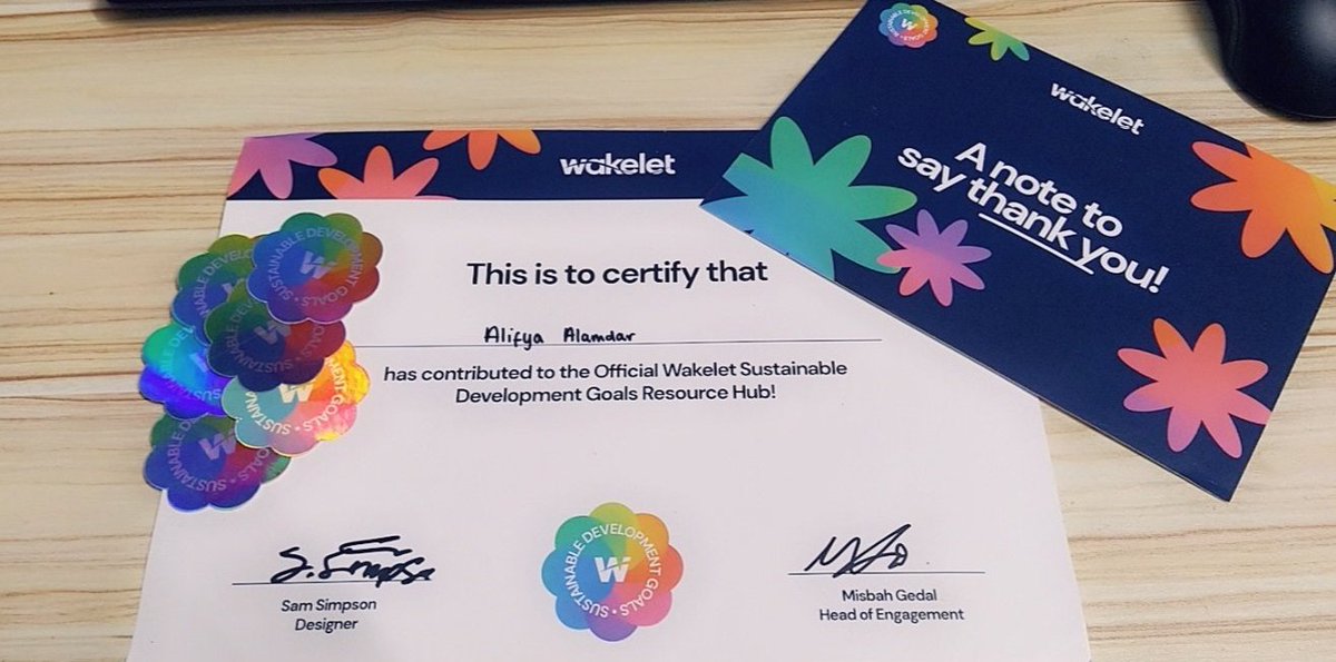 Grateful to receive a beautiful Thank You note from <a href="/wakelet/">Wakelet 💙</a> 💙❤️Thanks to <a href="/MisbahGedal/">Misbah Gedal</a> &amp; <a href="/Samjordanuk/">Sam from Wakelet 🌊</a> for the special handwritten note..u made my day🥰always in❤️with #SDGs &amp; <a href="/wakelet/">Wakelet 💙</a> This collaboration will help us to achieve milestones <a href="/pkdhillon08/">ParamjeetKaurDhillon</a> <a href="/RthThakur/">®️icha Thakur</a> #wakeletwaveindia