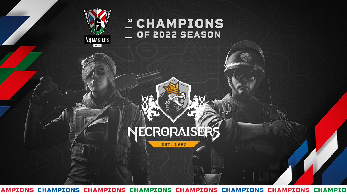 Rainbow6PL's tweet photo. Lions roared in the #V4Masters finals 🏆
@NecroRaisers took the historic championship of the tournament and was promoted to #ChallengerLeague.
GG 👏
#R6V4M https://t.co/uE7OrBvhfj