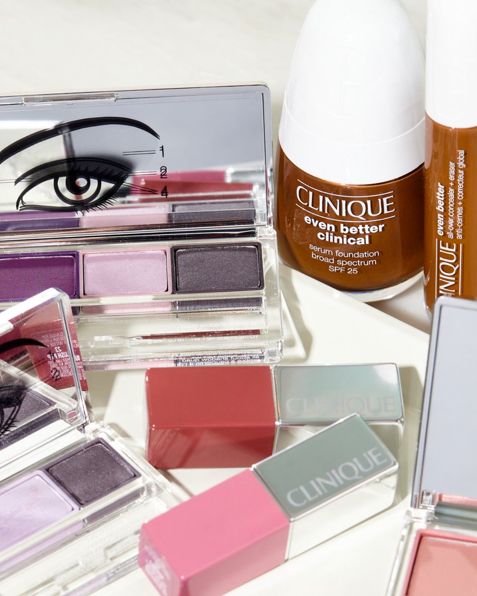 Clinique's tweet photo. We roundup all you’ll need to create two bold looks from celebrity makeup artist @OfficialSheiks for our #MetaverseLikeUs makeup collection at https://t.co/xBvtWtYMSK https://t.co/sWXcx0ZFf8