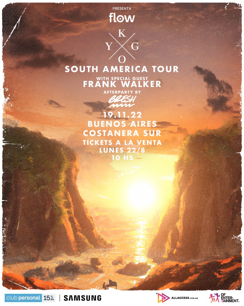dfallaccess's tweet photo. ¡KYGO EN ARGENTINA! 🎧

El DJ y productor noruego llega al país para hacernos bailar con todos sus hits.

📍Costanera Sur 
🗓️ 19 de noviembre 

Entradas disponibles a partir del lunes 22 de agosto a las 10 a.m a través de https://t.co/9iB9sfHBDi https://t.co/UzRDU7tFBq