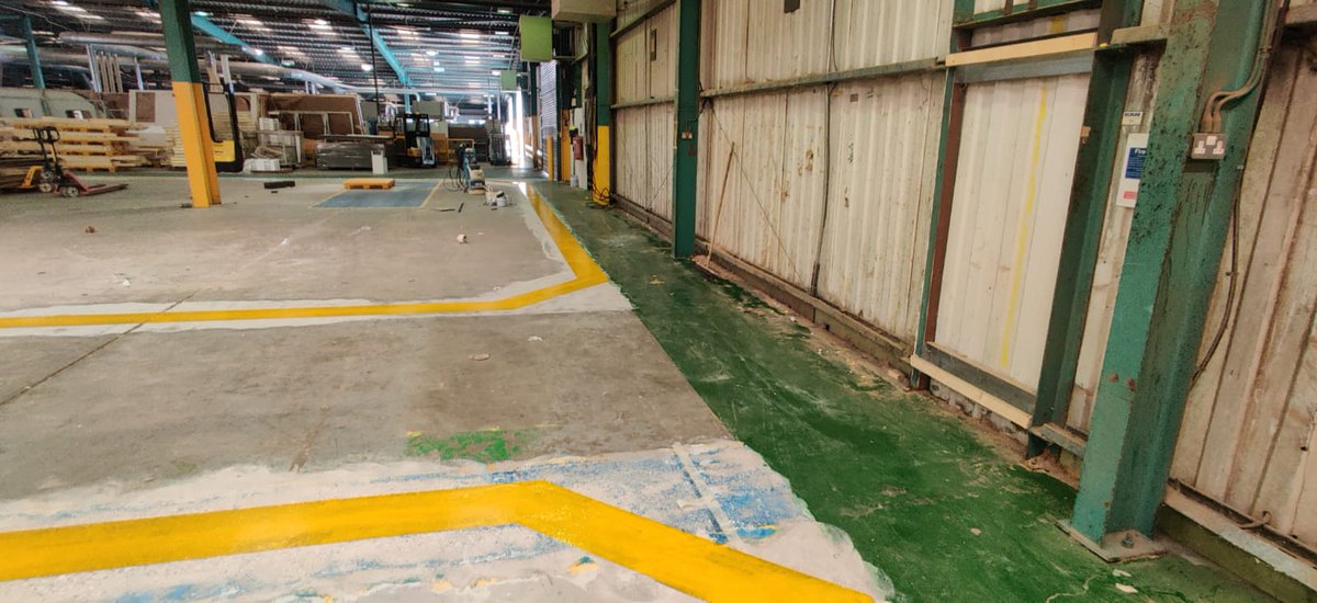 Another big area for <a href="/floorpainters/">Floor Painters Ltd</a> to apply <a href="/resbuild/">RBP Limited</a> epoxy coating to. <a href="/Resin_Tom/">Resin_tom</a> already as the lines set out so it's grinders at ready and let's get this done