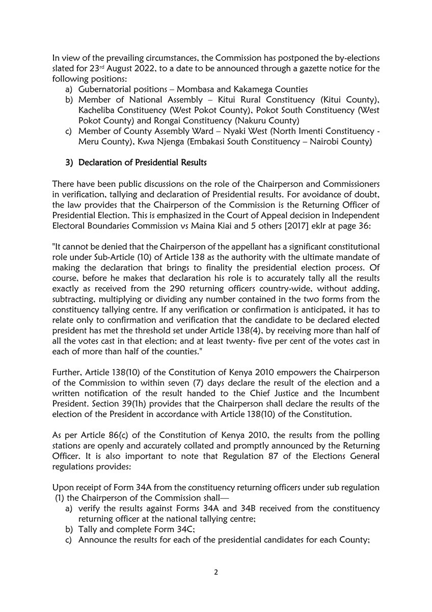 IEBCKenya's tweet image. Press Release - Staff Murder, Profiling and Misleading Reports on Presidential Election
bit.ly/3QxXOxU
#KenyaDecides2022 
#GE2022 
#KenyanElection2022